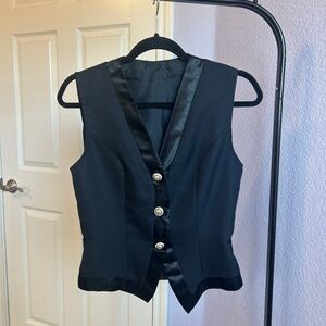 Black Fitted Vest